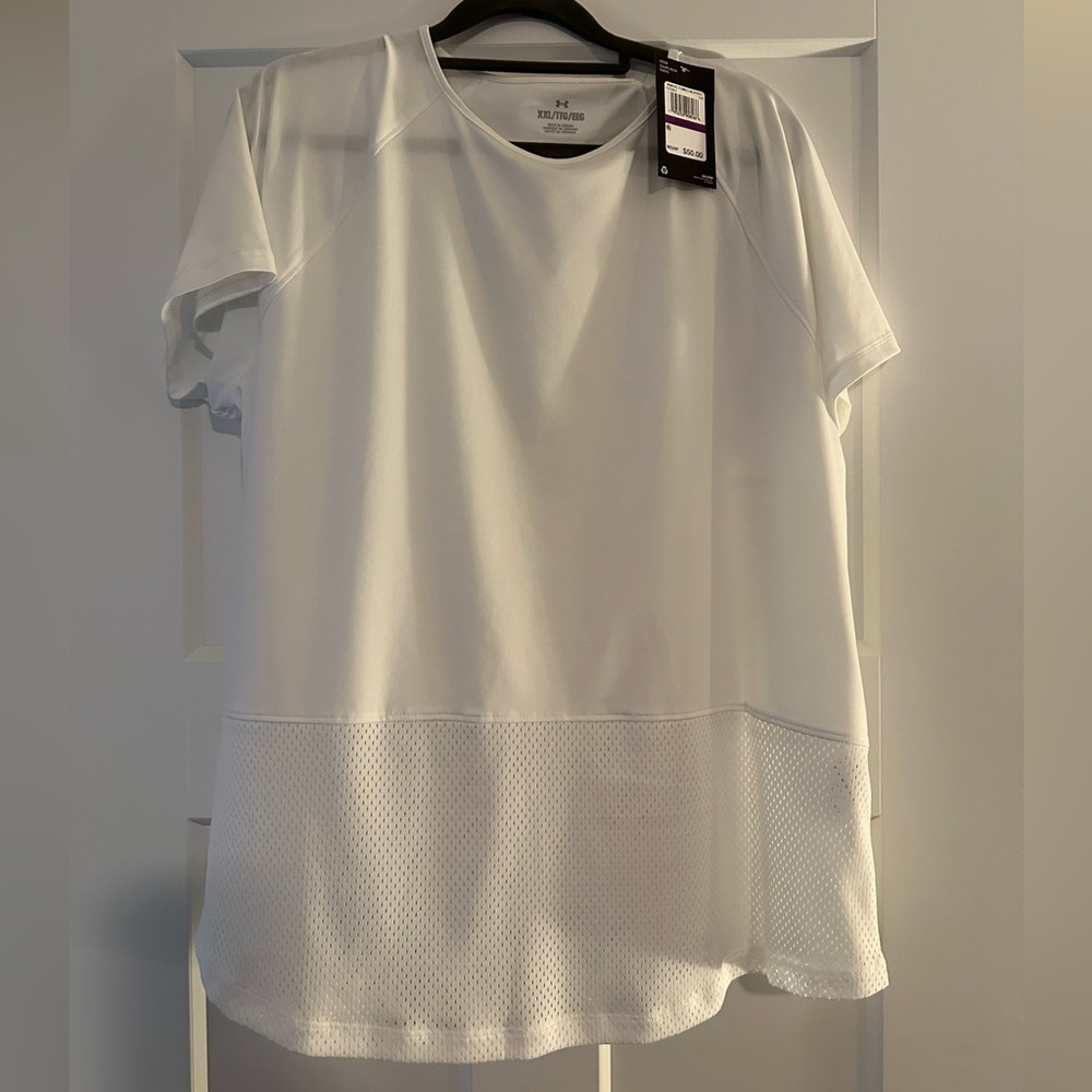 Under Armour White Short Sleeve Tee